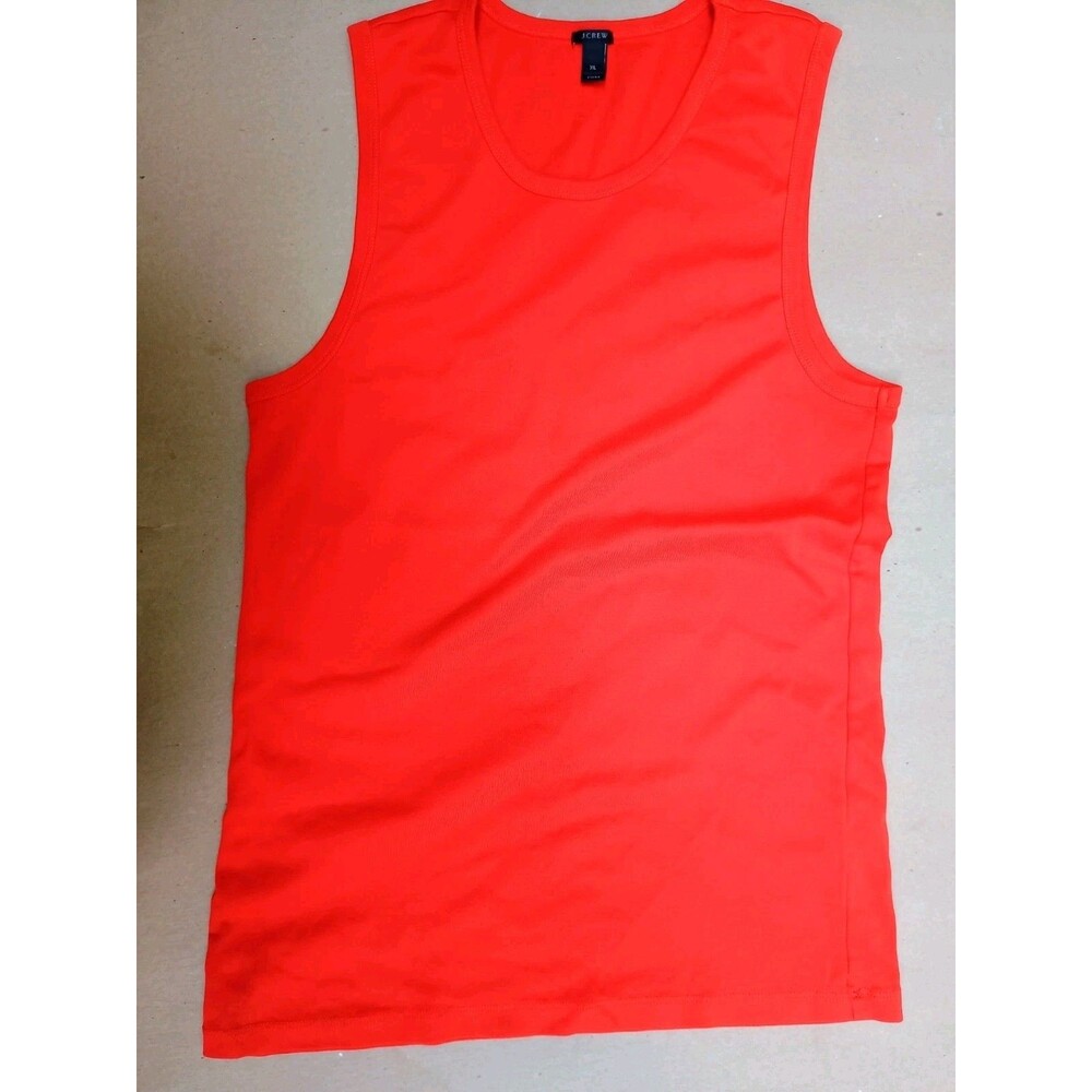 J. Crew Poppy Red Ladies XL Tank Undershirt Sleeveless Top 100% Cotton